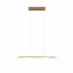 Luminaires Trio Éclairage Led|Suspension Trio Merton LED Laiton, 3 lumières