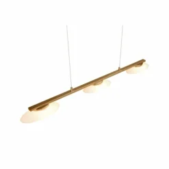 Luminaires Trio Éclairage Led|Suspension Trio Merton LED Laiton, 3 lumières