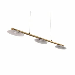 Luminaires Trio Éclairage Led|Suspension Trio Merton LED Laiton, 3 lumières