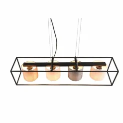 Luminaires Trio Suspensions|Suspension Trio Ross Noir, 4 lumières