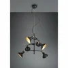 Luminaires Trio Suspensions|Suspension Trio Roxie Laiton, Noir, 6 lumières