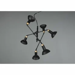 Luminaires Trio Suspensions|Suspension Trio Roxie Laiton, Noir, 6 lumières