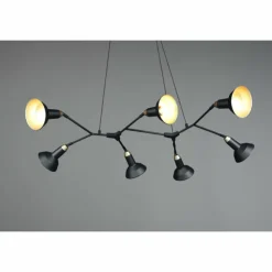 Luminaires Trio Suspensions|Suspension Trio Roxie Laiton, Noir, 7 lumières