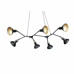 Luminaires Trio Suspensions|Suspension Trio Roxie Laiton, Noir, 7 lumières