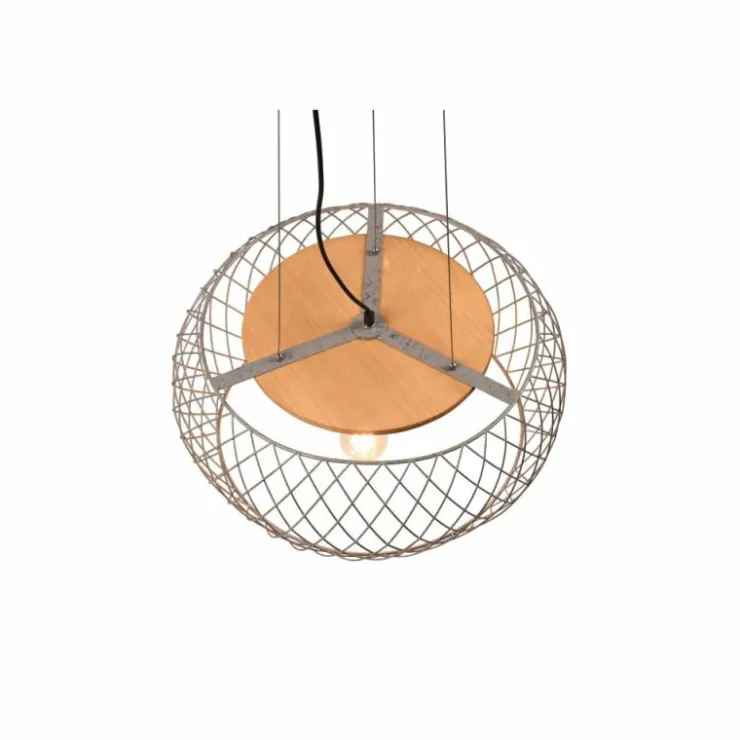 Luminaires Trio Suspensions|Suspension Trio Tamil Brun foncé, Nickel mat, 3 lumières