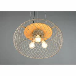Luminaires Trio Suspensions|Suspension Trio Tamil Brun foncé, Nickel mat, 3 lumières