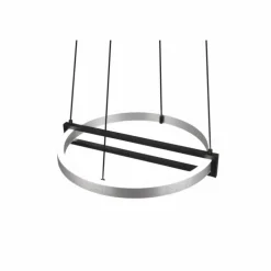 Suspension Trio Thompson LED Aluminium brossé, 1 lumière, Télécommandes, Changeur de couleurs