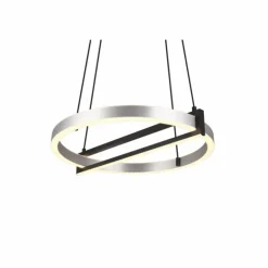 Suspension Trio Thompson LED Aluminium brossé, 1 lumière, Télécommandes, Changeur de couleurs