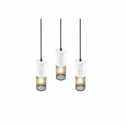 Luminaires Trio Suspensions|Suspension Trio TOSH Noir, 3 lumières