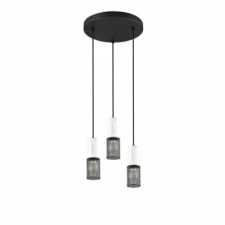 Luminaires Trio Suspensions|Suspension Trio TOSH Noir, 3 lumières