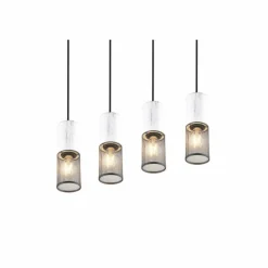 Luminaires Trio Suspensions|Suspension Trio TOSH Noir, 4 lumières