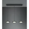 Luminaires Trio Éclairage Led|Suspension Trio Tray LED Noir, 3 lumières