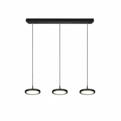 Luminaires Trio Éclairage Led|Suspension Trio Tray LED Noir, 3 lumières