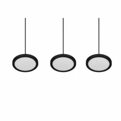 Luminaires Trio Éclairage Led|Suspension Trio Tray LED Noir, 3 lumières