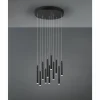 Luminaires Trio Éclairage Led|Suspension Trio Tubular LED Noir, 11 lumières