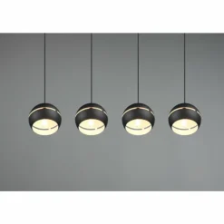 Luminaires Trio Suspensions|Suspension Trio-Leuchten Fletcher Noir, 4 lumières