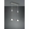 Luminaires Trio Éclairage Led|Suspension Trio-Leuchten Franklin LED Nickel mat, 2 lumières