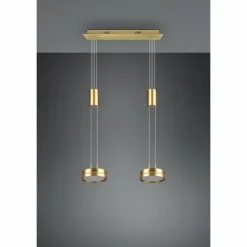 Luminaires Trio Éclairage Led|Suspension Trio-Leuchten Franklin LED Laiton, 2 lumières
