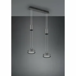 Luminaires Trio Éclairage Led|Suspension Trio-Leuchten Franklin LED Anthracite, 2 lumières