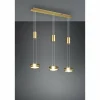 Luminaires Trio Éclairage Led|Suspension Trio-Leuchten Franklin LED Laiton, 3 lumières