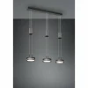 Luminaires Trio Éclairage Led|Suspension Trio-Leuchten Franklin LED Anthracite, 3 lumières