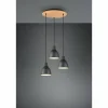 Luminaires Trio Suspensions|Suspension Trio-Leuchten Henley Noir, 3 lumières