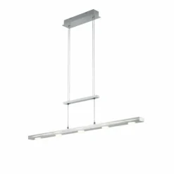Luminaires Trio Suspensions|Suspension Trio-Leuchten Lacal LED Nickel mat, 7 lumières