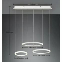 Luminaires Trio Suspensions|Suspension Trio-Leuchten Morrison LED Blanc, 1 lumière