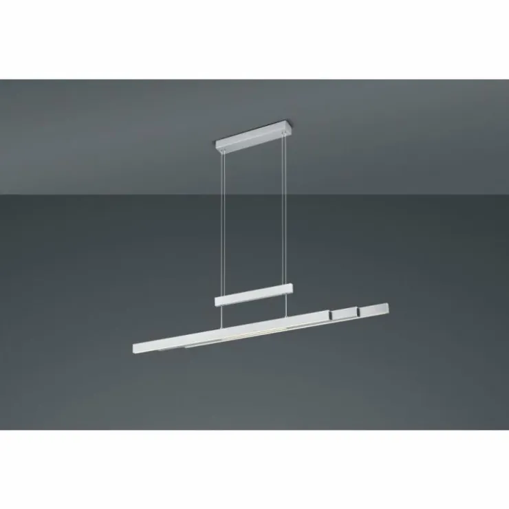 Luminaires Trio Éclairage Led|Suspension Trio-Leuchten Trajan LED Nickel mat, 3 lumières