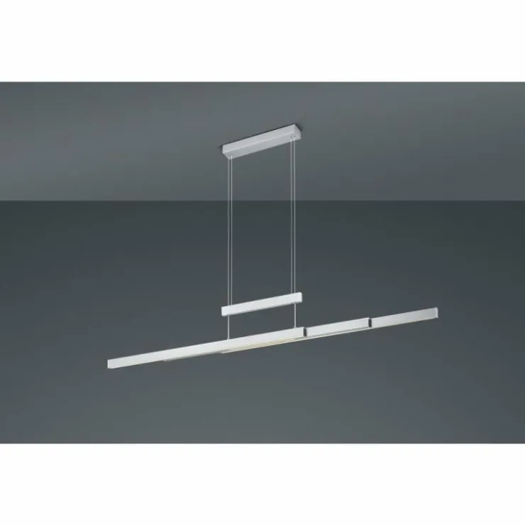 Luminaires Trio Éclairage Led|Suspension Trio-Leuchten Trajan LED Nickel mat, 3 lumières