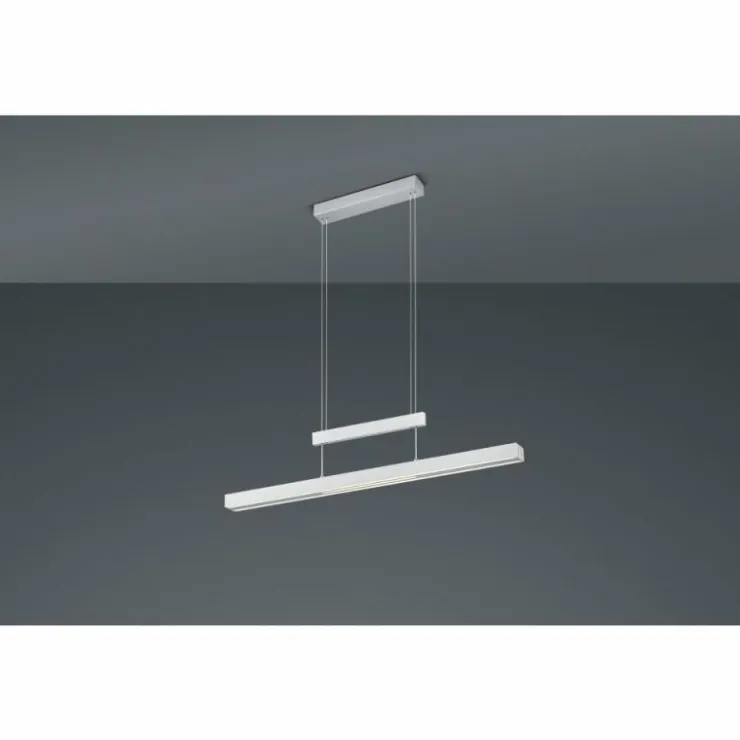 Luminaires Trio Éclairage Led|Suspension Trio-Leuchten Trajan LED Nickel mat, 3 lumières
