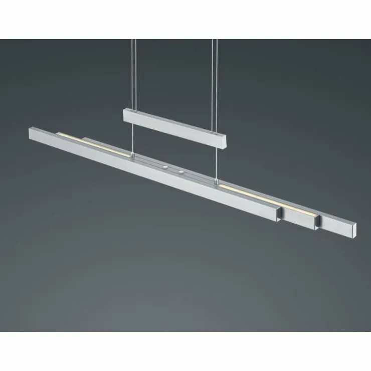 Luminaires Trio Éclairage Led|Suspension Trio-Leuchten Trajan LED Nickel mat, 3 lumières