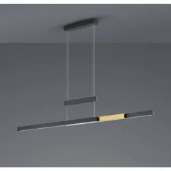 Luminaires Trio Éclairage Led|Suspension Trio-Leuchten Trajan LED Noir, 1 lumière