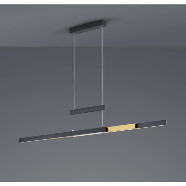 Luminaires Trio Éclairage Led|Suspension Trio-Leuchten Trajan LED Noir, 1 lumière