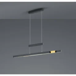 Luminaires Trio Éclairage Led|Suspension Trio-Leuchten Trajan LED Noir, 1 lumière