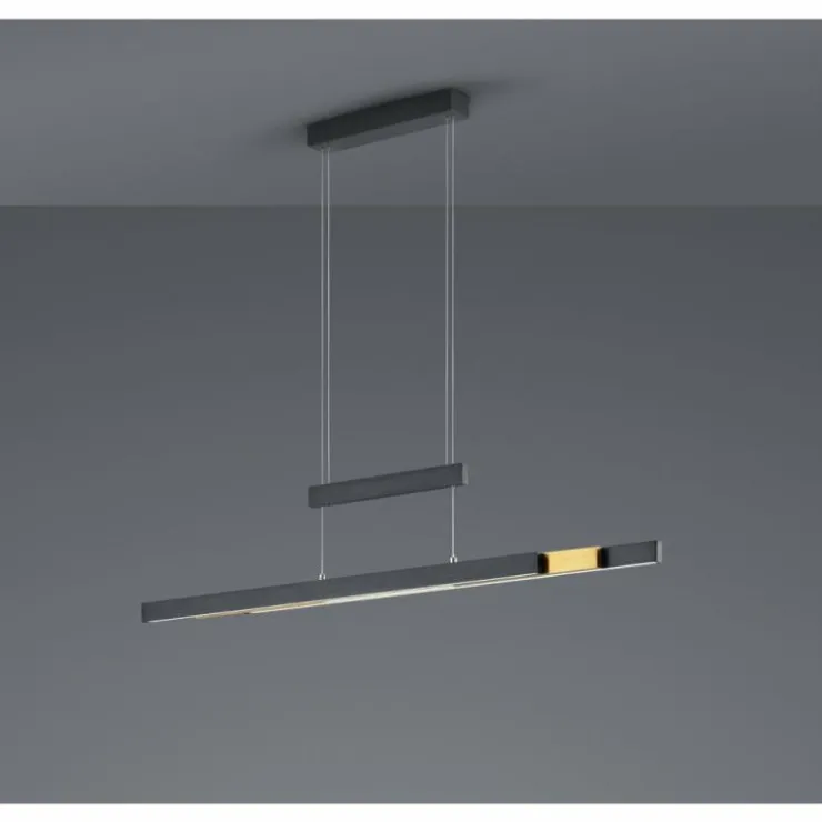 Luminaires Trio Éclairage Led|Suspension Trio-Leuchten Trajan LED Noir, 1 lumière