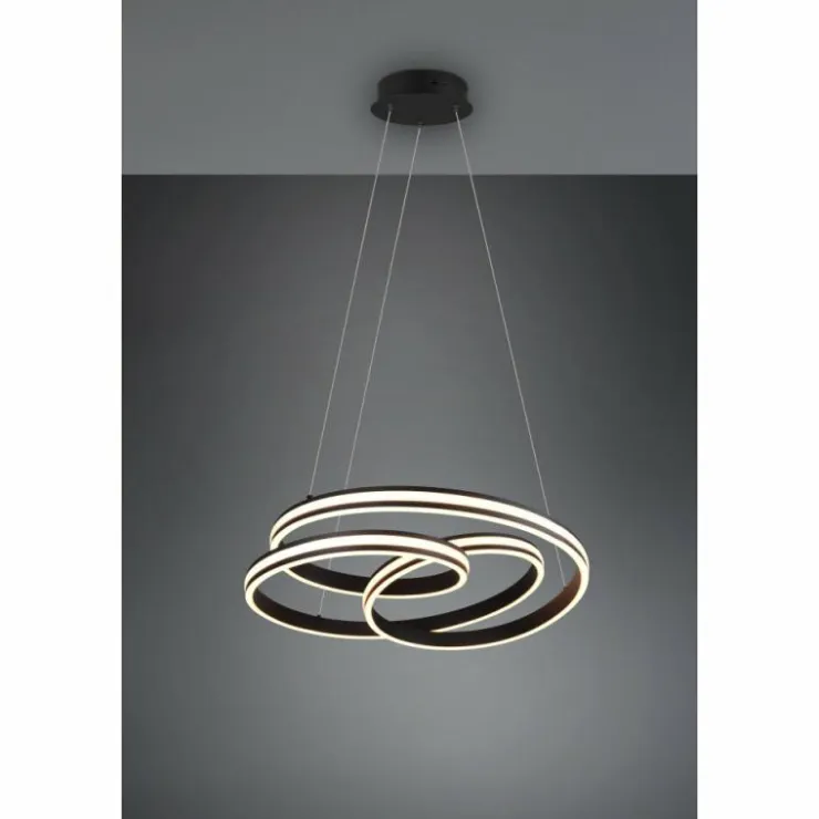 Luminaires Trio Éclairage Led|Suspension Trio-Leuchten Yara LED Noir, 1 lumière