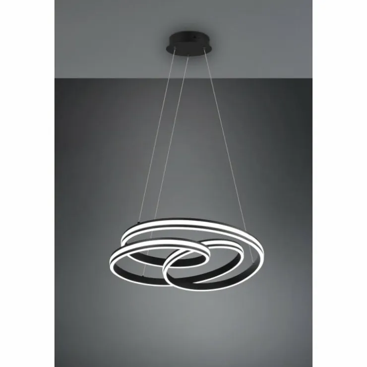 Luminaires Trio Éclairage Led|Suspension Trio-Leuchten Yara LED Noir, 1 lumière