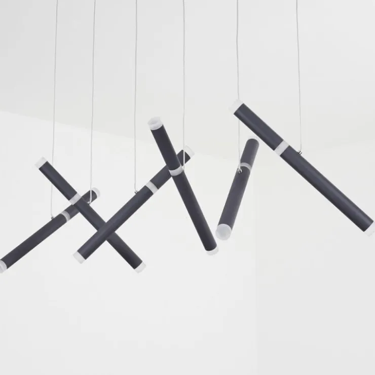 hofstein Éclairage Led|Suspension Térou LED Anthracite, 6 lumières