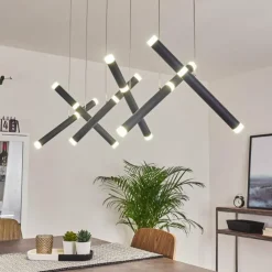 hofstein Éclairage Led|Suspension Térou LED Anthracite, 6 lumières