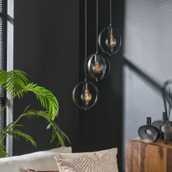 hofstein Suspensions|Suspension Turn Anthracite, 3 lumières