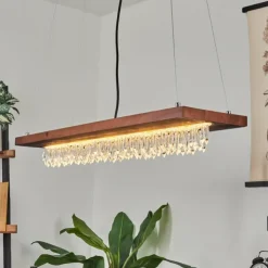 hofstein Suspensions|Suspension Versoix LED Chrome, Noir, 1 lumière