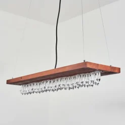 hofstein Suspensions|Suspension Versoix LED Chrome, Noir, 1 lumière