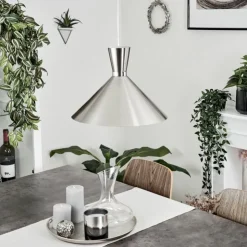hofstein Suspensions|Suspension Vijes Nickel mat, 1 lumière