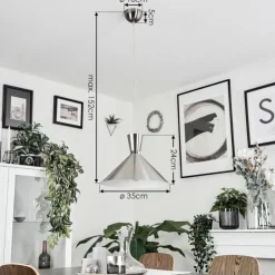 hofstein Suspensions|Suspension Vijes Nickel mat, 1 lumière