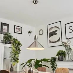 hofstein Suspensions|Suspension Vijes Nickel mat, 1 lumière