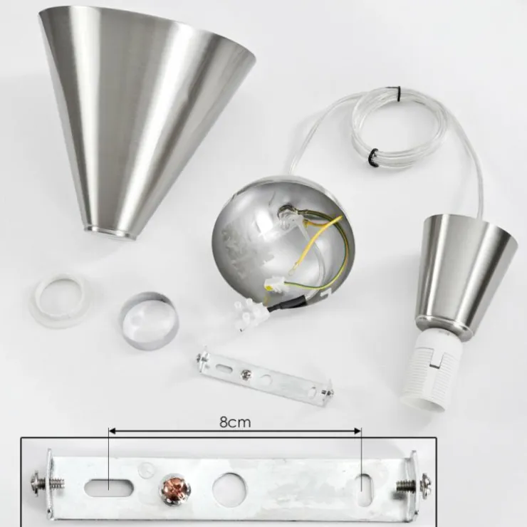 hofstein Suspensions|Suspension Vijes Nickel mat, 1 lumière