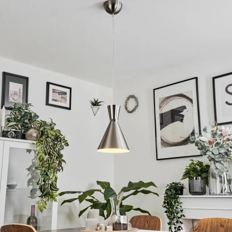 hofstein Suspensions|Suspension Vijes Nickel mat, 1 lumière