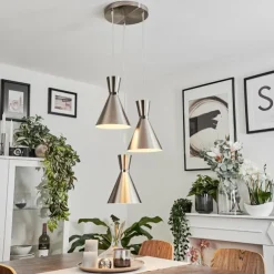 hofstein Suspensions|Suspension Vijes Nickel mat, 3 lumières