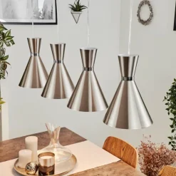 hofstein Suspensions|Suspension Vijes Nickel mat, 4 lumières